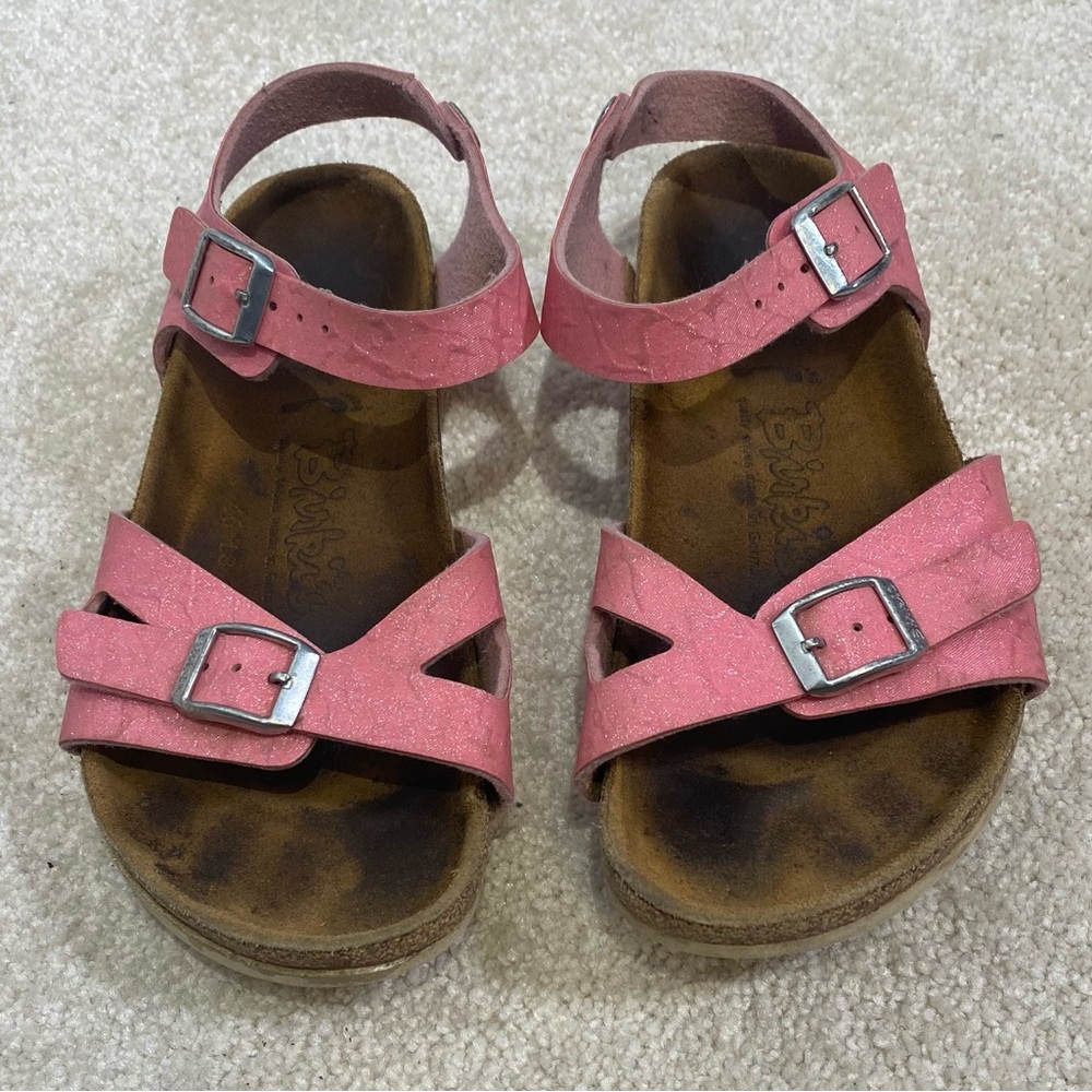 Birkenstocks Birki Rio pink sparkle  kids girl's strap sandal 210/ 33/ 2.5